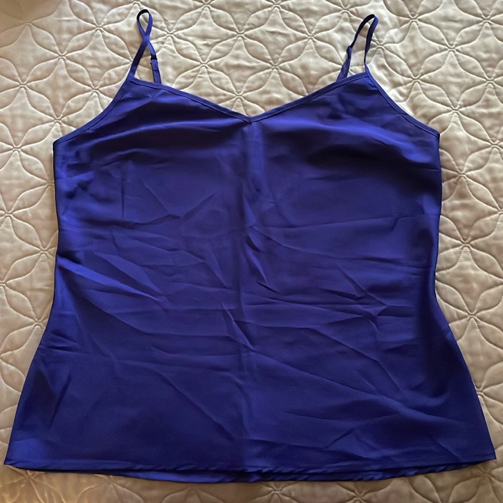Royal blue v neck flowy top